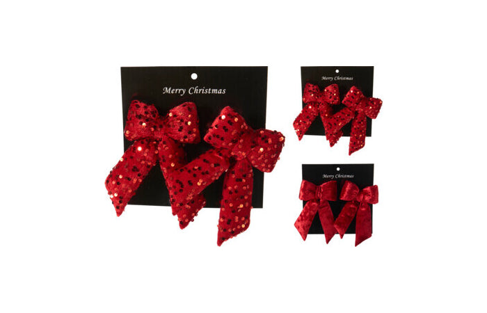 SET 2 LAZOS ROJOS 18CM