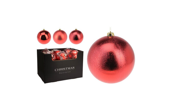 BOLA NAVIDAD ROJA 14CM