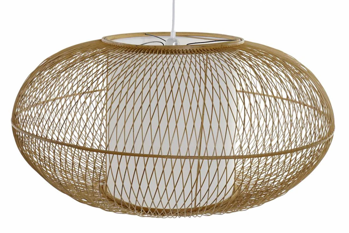 LAMPARA TECHO BAMBU 83X83X40 NATURAL