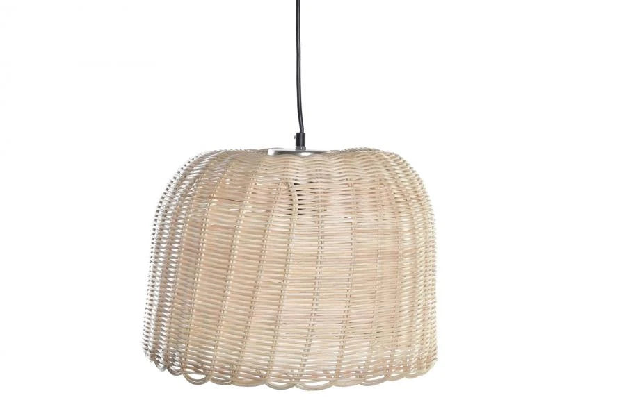 LAMPARA TECHO RATAN 39X39X30 NATURAL