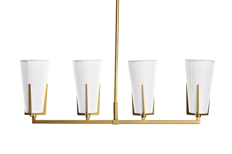 LAMPARA TECHO METAL CRISTAL 67X14X22 DORADO