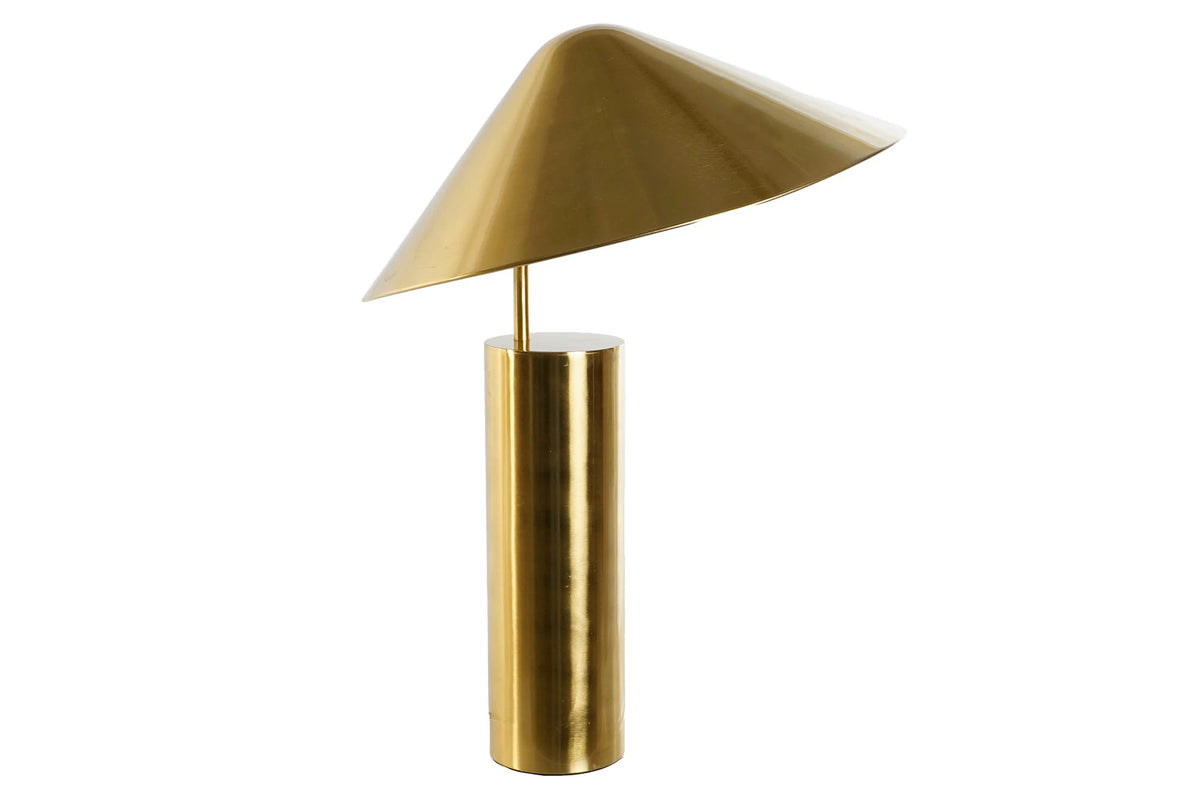 LAMPARA SOBREMESA METAL 39X39X45 SOMBRERO DORADO