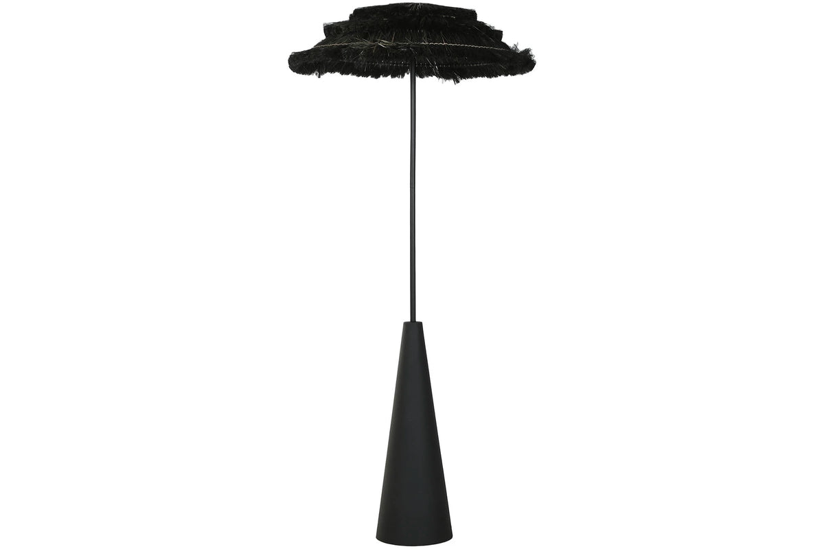 LAMPARA PIE METAL FIBRA 80X80X171 NEGRO