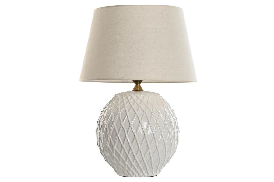 LAMPARA SOBREMESA PORCELANA ALGODON 40X40X57