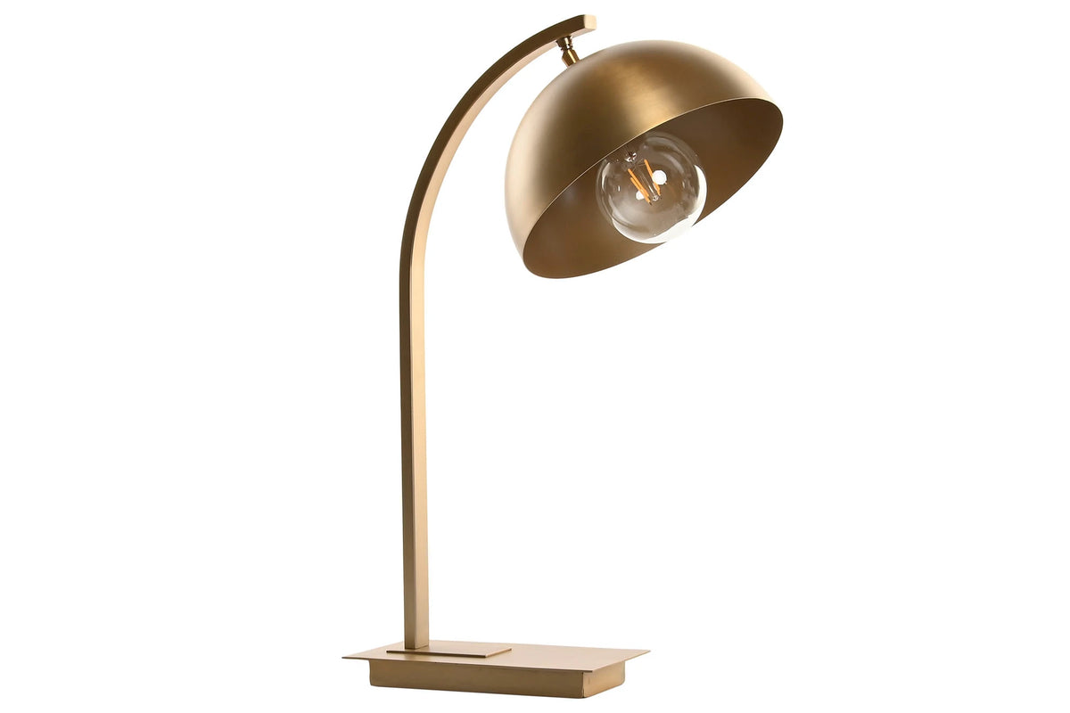 LAMPARA SOBREMESA ACERO PATINADO 25X36X58 DORADO