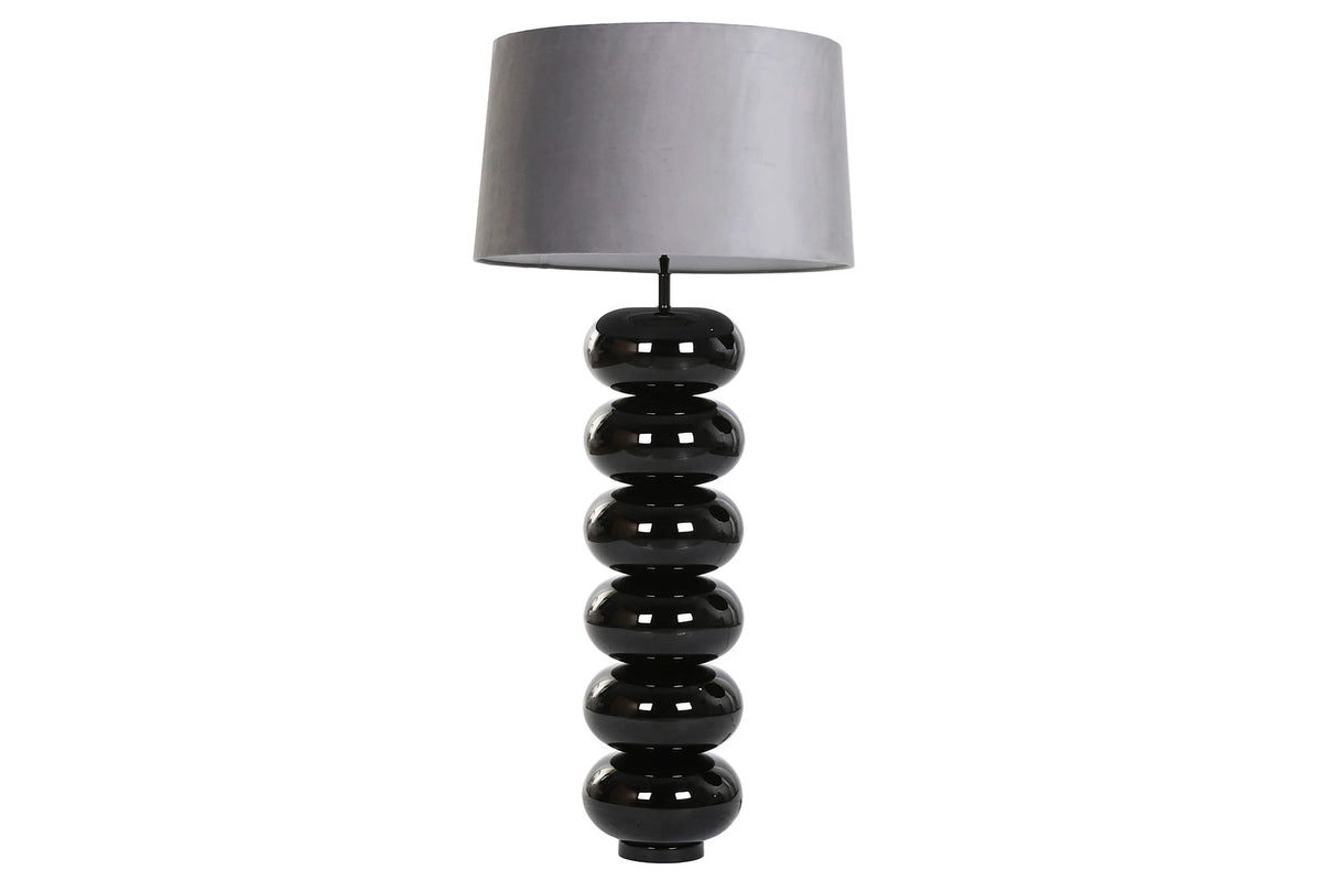 LAMPARA SOBREMESA ACERO PATINADO 55X55X121 NEGRO