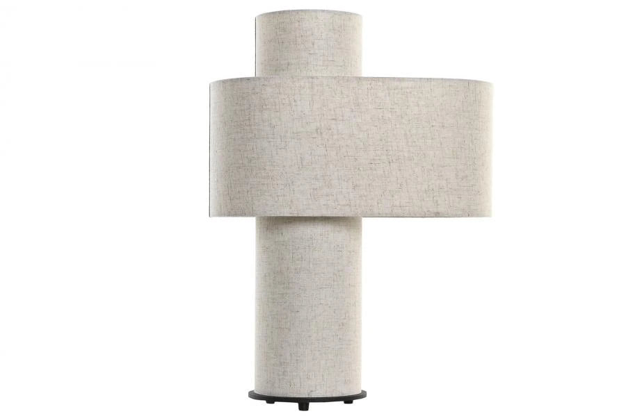 LAMPARA SOBREMESA ALGODON METAL 40X23X60 CRUDO
