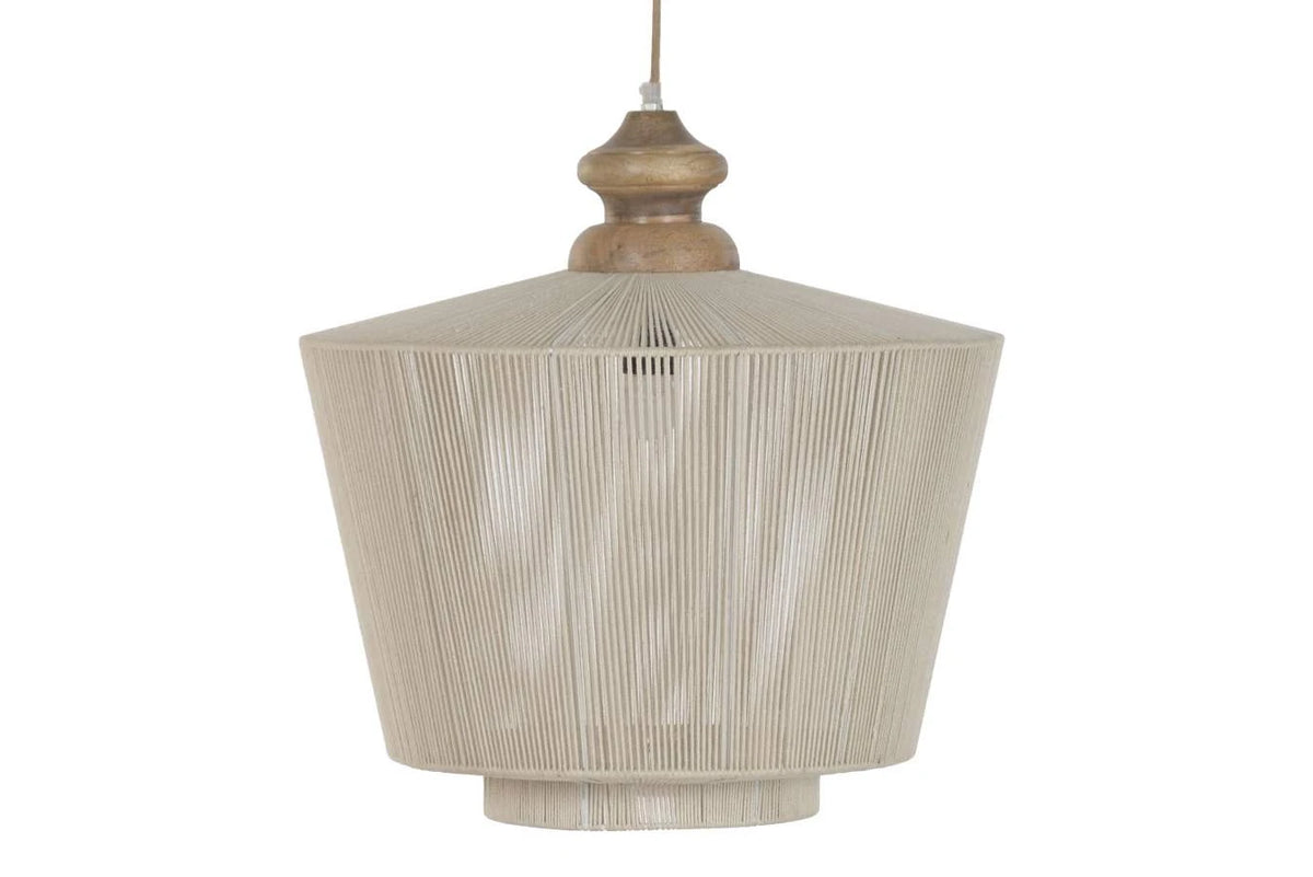 LAMPARA TECHO ALGODON MANGO 51X51X54 NATURAL