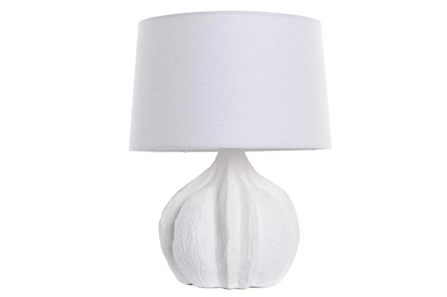 LAMPARA SOBREMESA DOLOMITE LINO 40X40X51,5 BLANCO