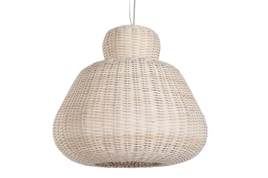 LAMPARA TECHO RATAN 55X55X48