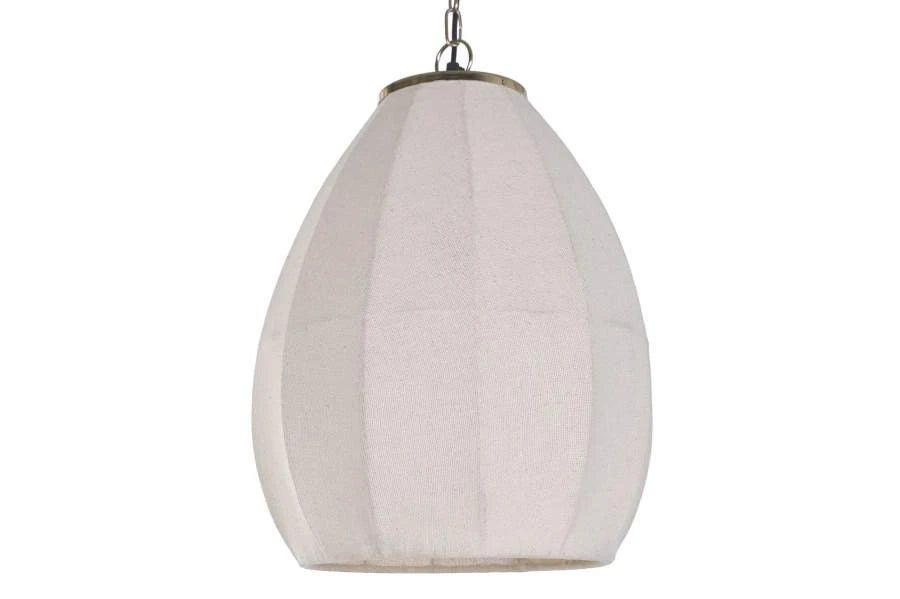 LAMPARA TECHO ALGODON HIERRO 37X37X50 NATURAL