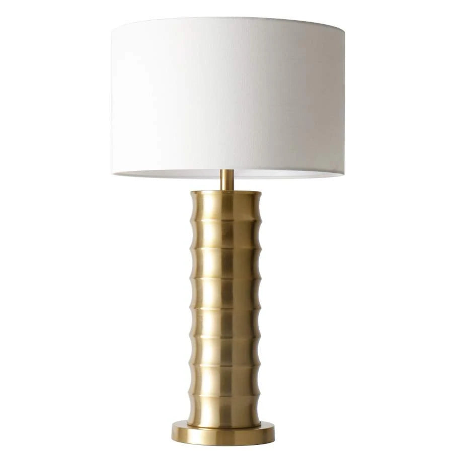 LAMPARA SOBREMESA METAL POLIESTER 41X41X71 DORADO