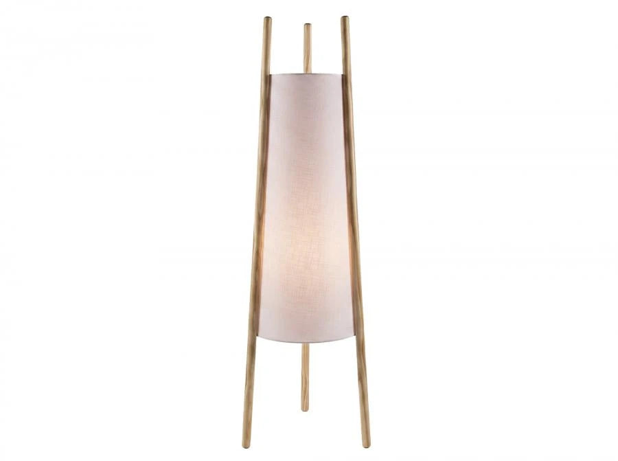 LAMPARA PIE PINO LINO 36X36X122,5 MARRON