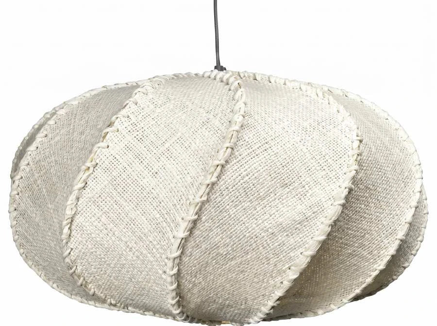 LAMPARA TECHO YUTE METAL 58X58X30 CREMA