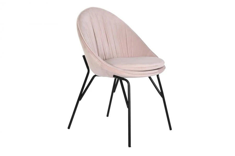 SILLA VELVET METAL 60X60X85 ROSA