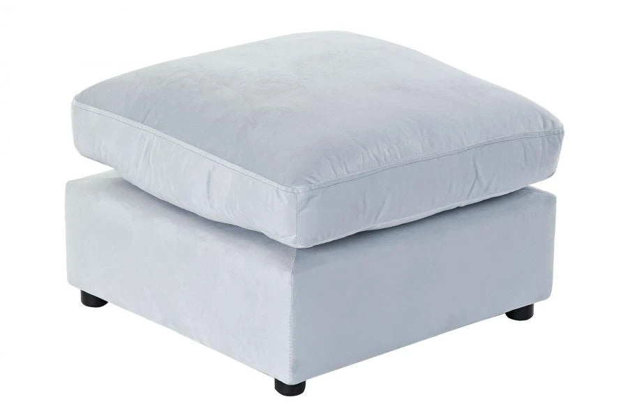 REPOSAPIES POLIESTER MADERA 55X55X35 AZUL CELESTE