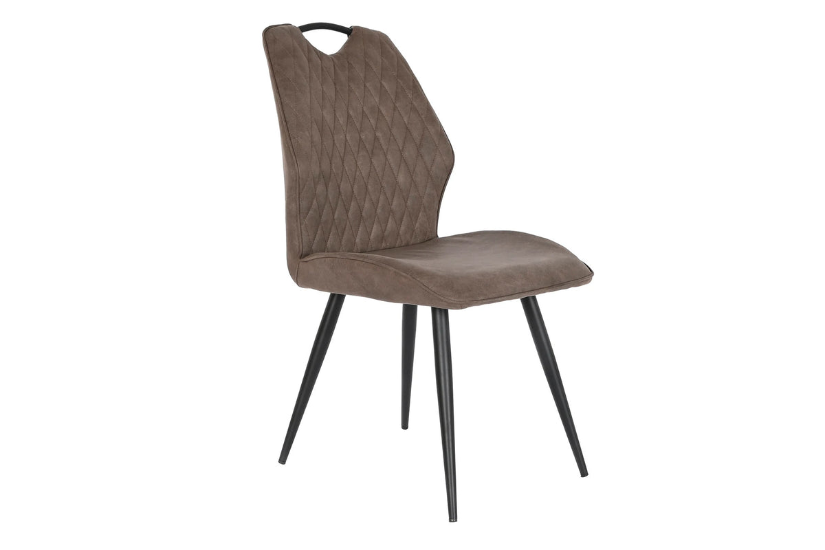 SILLA POLIESTER METAL 60X48X88,5 ASA MARRON OSCURO