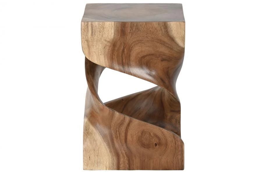 MESITA AUXILIAR MADERA MUNGUR 30X30X45 TALLADA