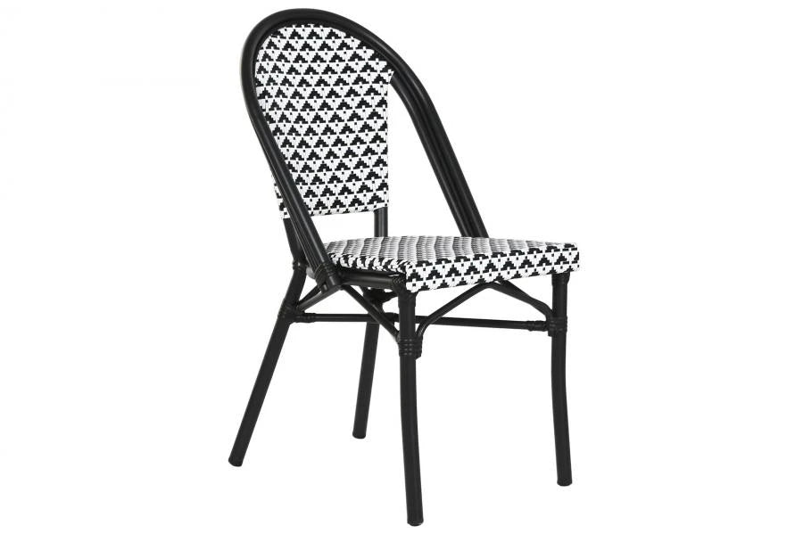SILLA ALUMINIO TEXTILENE 46X57X88 NEGRO