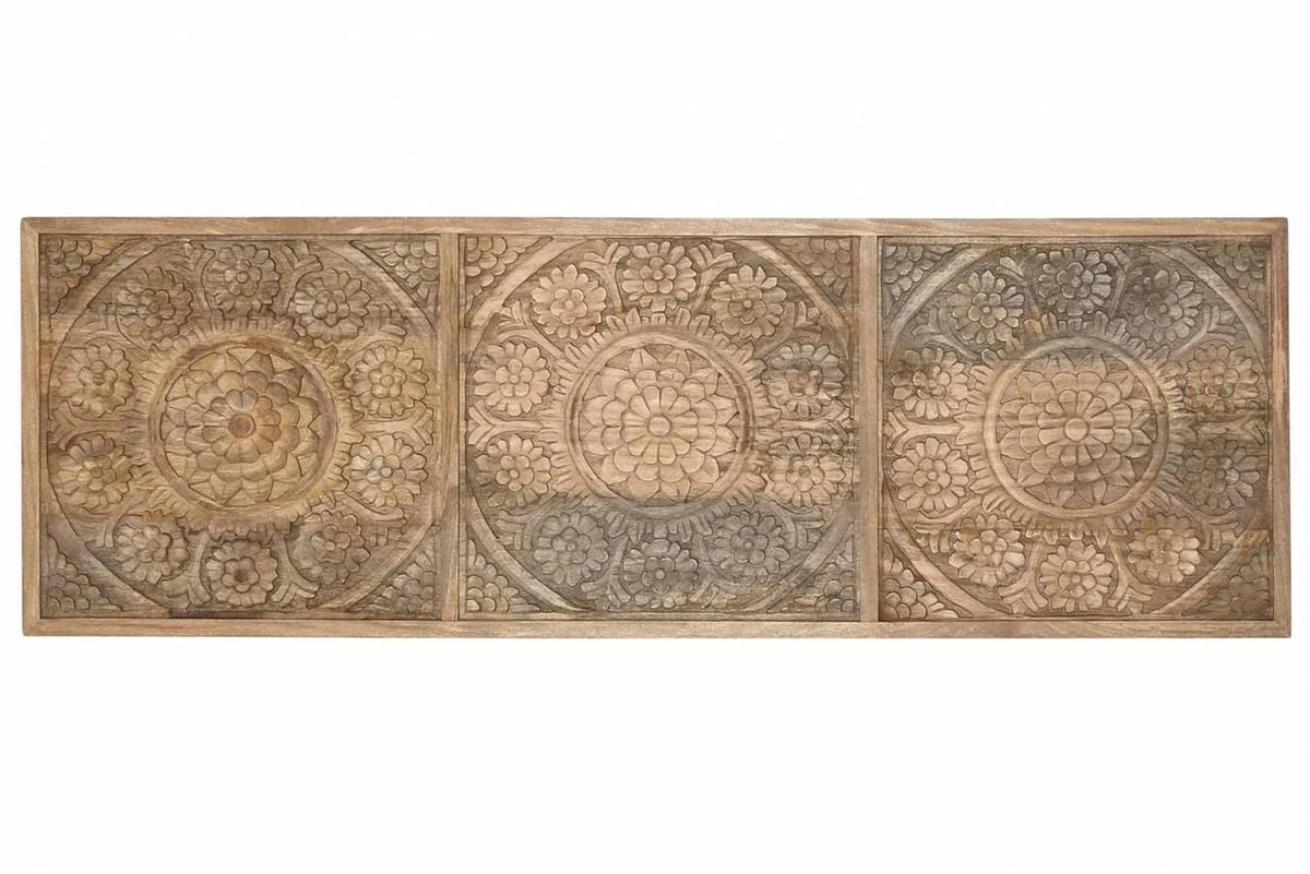 CABECERO CAMA MANGO MDF 184X5X60 MANDALAS TALLADO