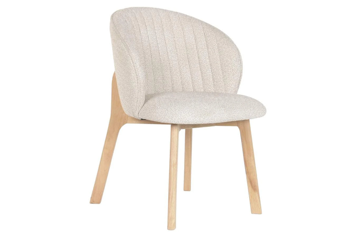 SILLA MADERA DE HEVEA POLIESTER 58X58X79 BEIGE