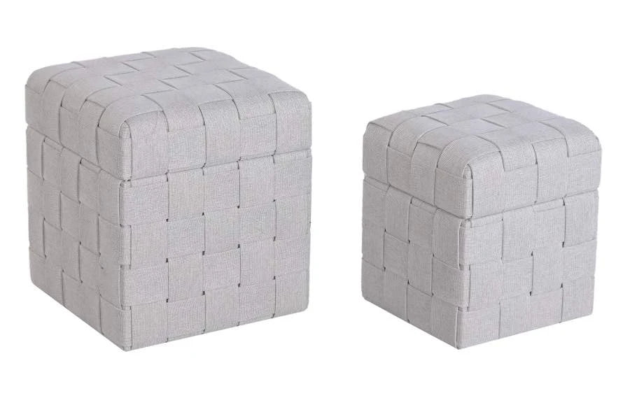 REPOSAPIES SET 2 POLIESTER 40X40X43 CON TAPA