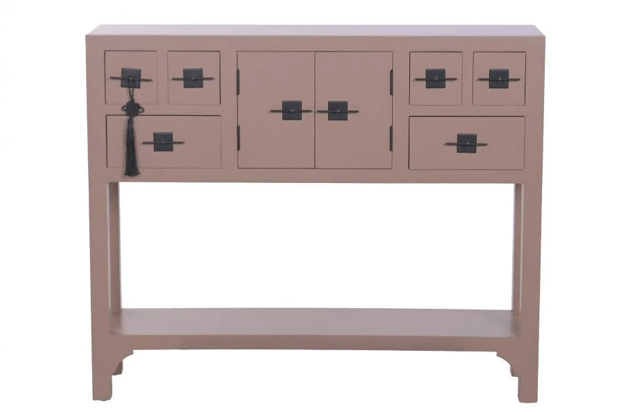 CONSOLA ABETO MDF 96X24X79 ORIENTAL MOKA