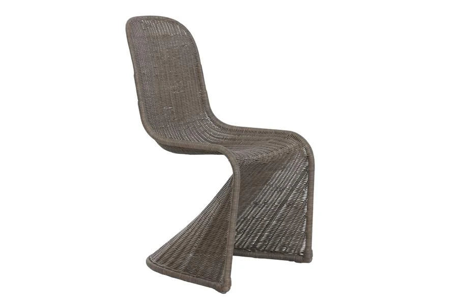 SILLA RATAN 57X66X93 MARRON OSCURO