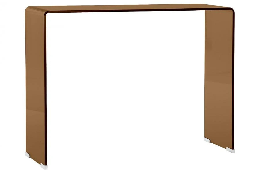 CONSOLA CRISTAL 100X28X75 TEMPLADO AMBAR