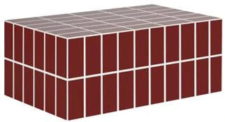 MESA CENTRO MDF GLOSS 100X60X40 LACADO GRANATE