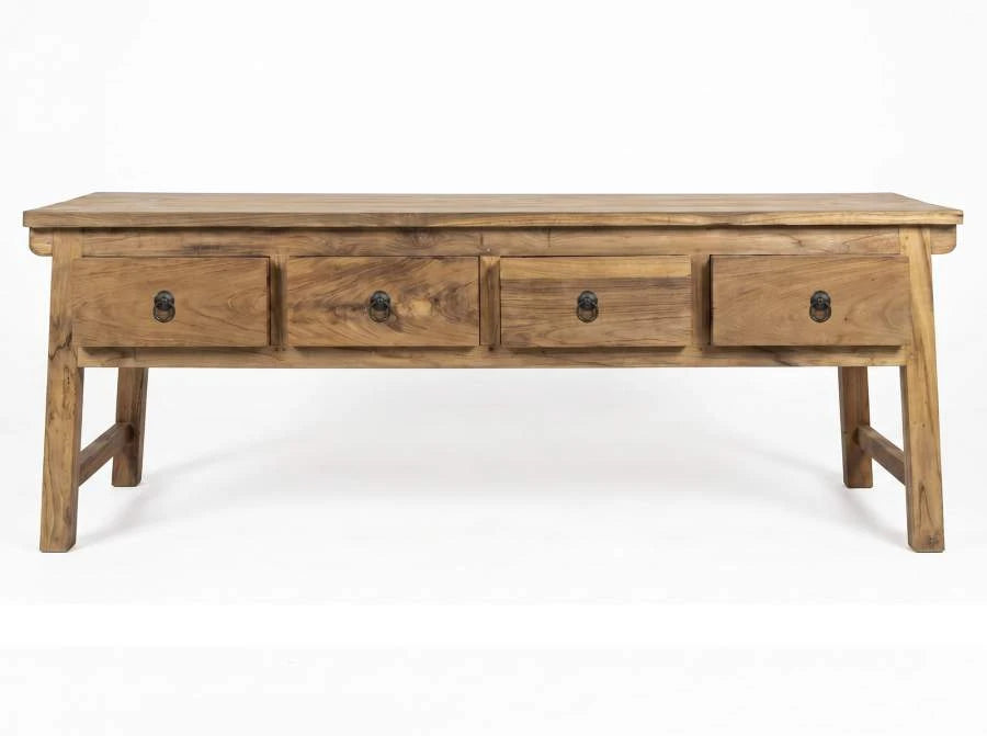 MUEBLE TV TECA RECICLADA 160X50X60 MARRON