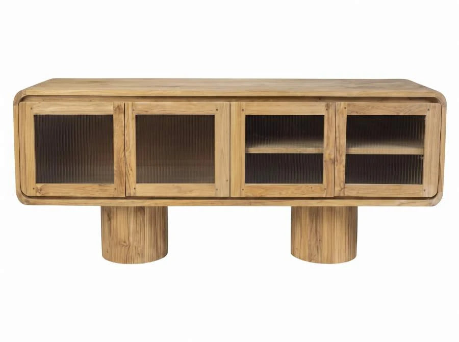 MUEBLE TV TECA CRISTAL 160X45X60 MARRON
