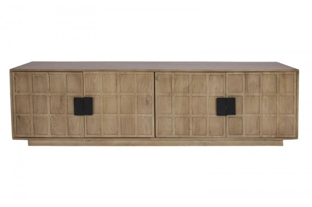 MUEBLE TV MANGO METAL 200X40X55 MARRON