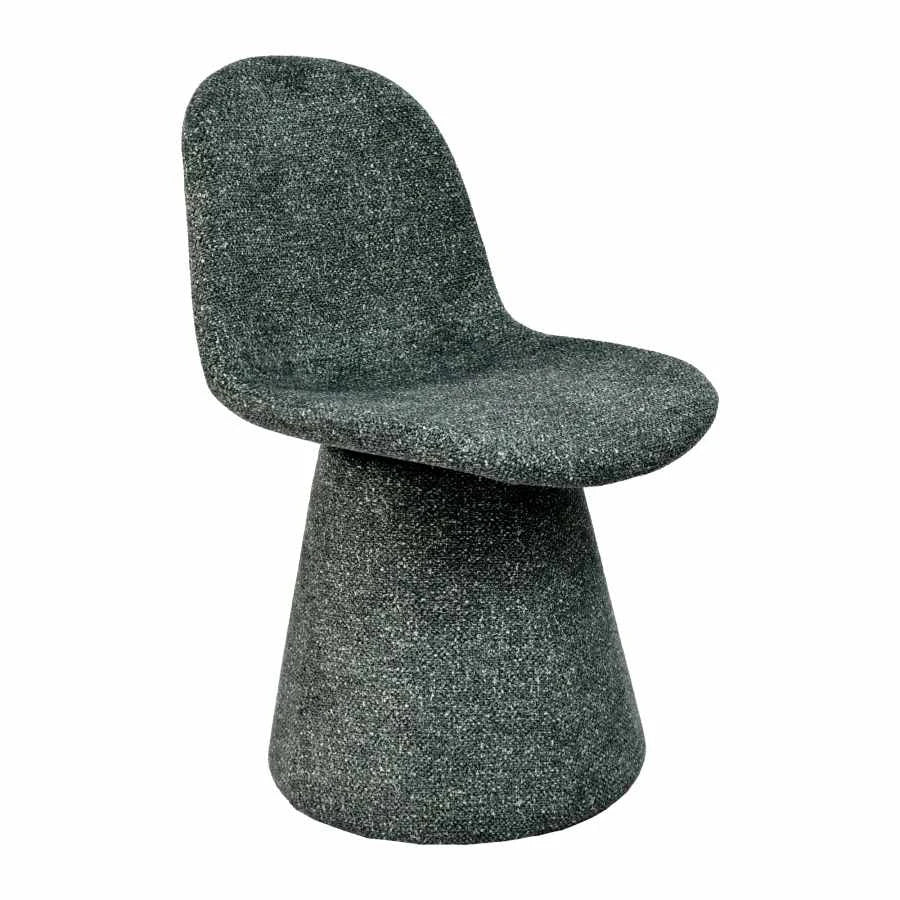 SILLA POLIESTER MADERA 45X55,5X81 GIRATORIA VERDE
