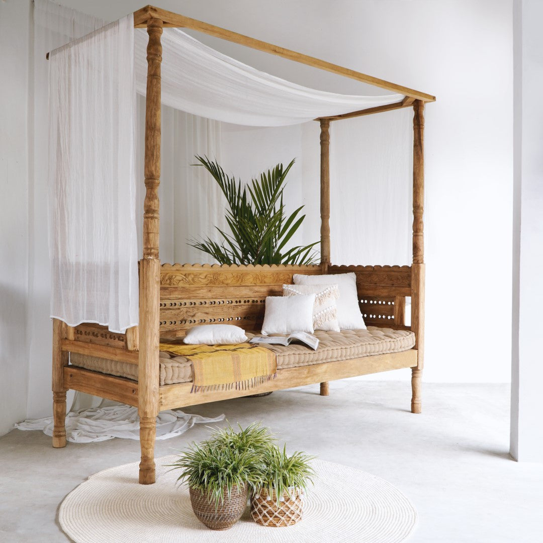 CONJUNTO CAMA MADERA DE TECA