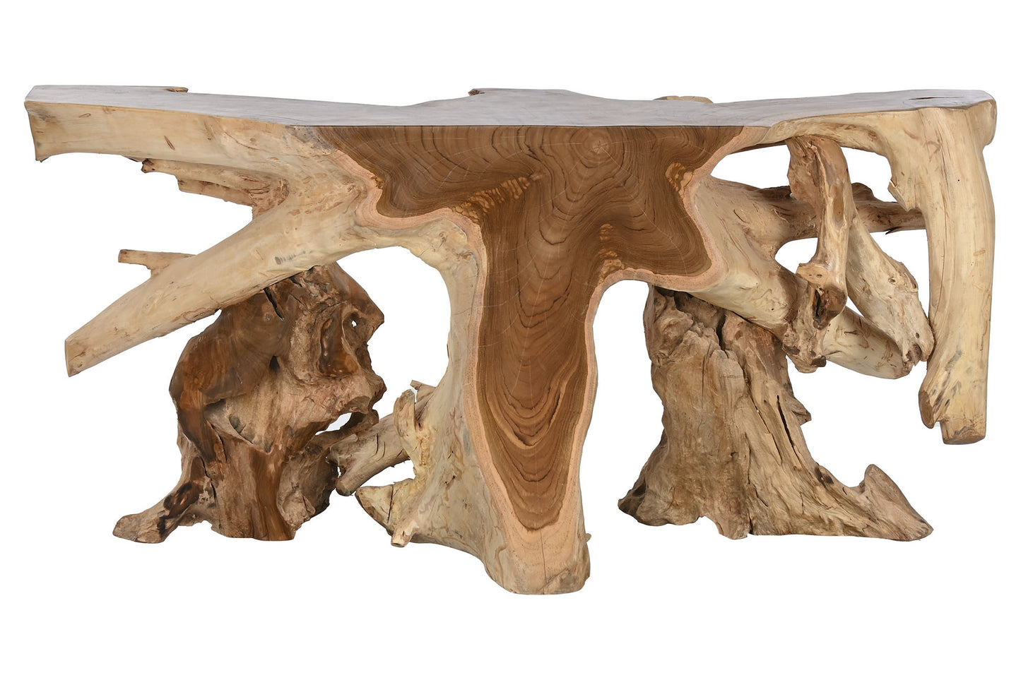 CONSOLA RAIZ DE TECA NATURAL