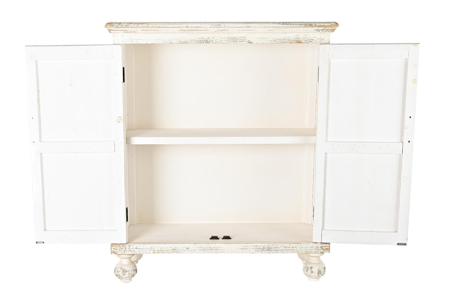 APARADOR MADERA DE ABETO ENVEJECIDO BLANCO