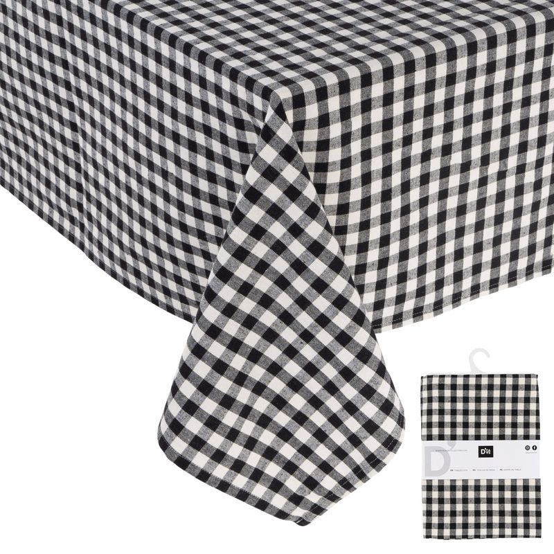 MANTEL VICHY NEGRO 145X145CM