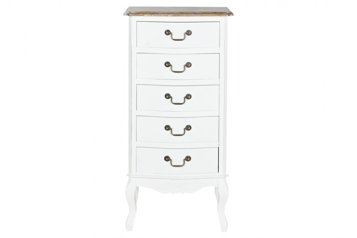 CHIFONIER MADERA 48X35X100 NATURAL BLANCO