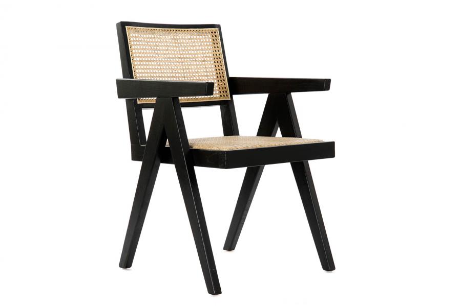 SILLA OLMO RATAN 56,5X60X86 REJILLA NEGRO