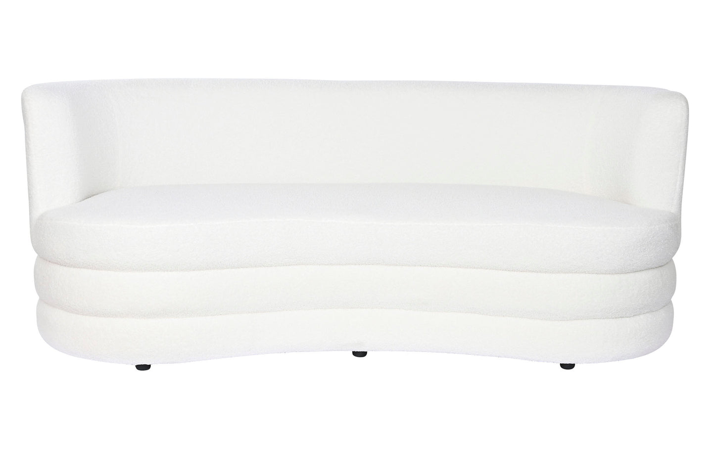 SOFA POLIESTER 193X92X79 BORREGUITO BLANCO