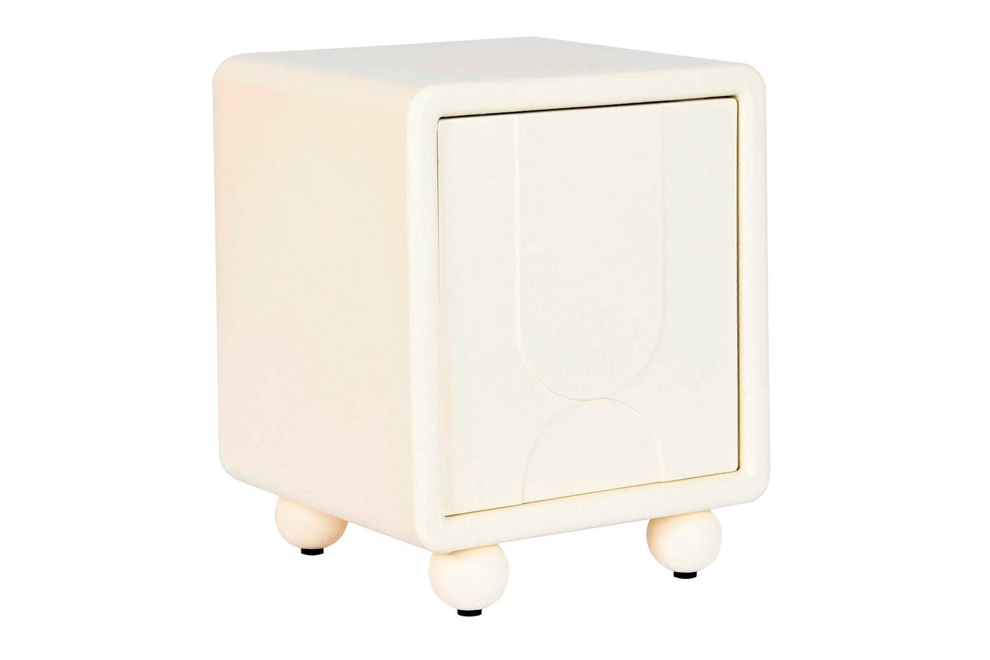 MESITA DE NOCHE MDF 45X40X55 1PUERTA 3D BLANCO