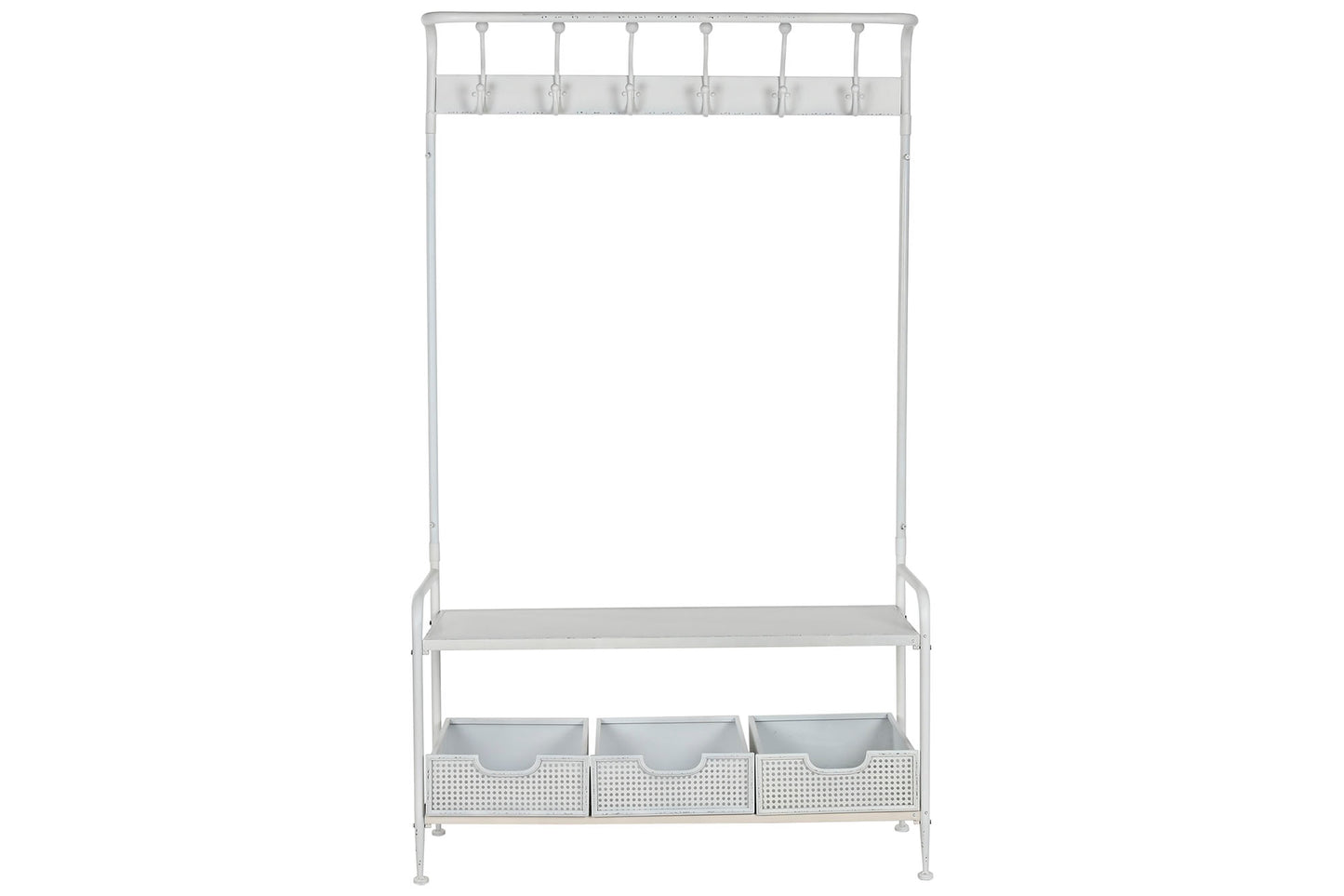 RECIBIDOR METAL 110X36X186 BLANCO