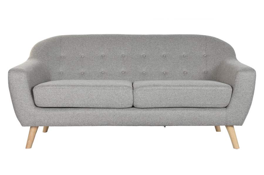 SOFA POLIESTER RUBBERWOOD 172X82X82 3 PLAZAS TOPO