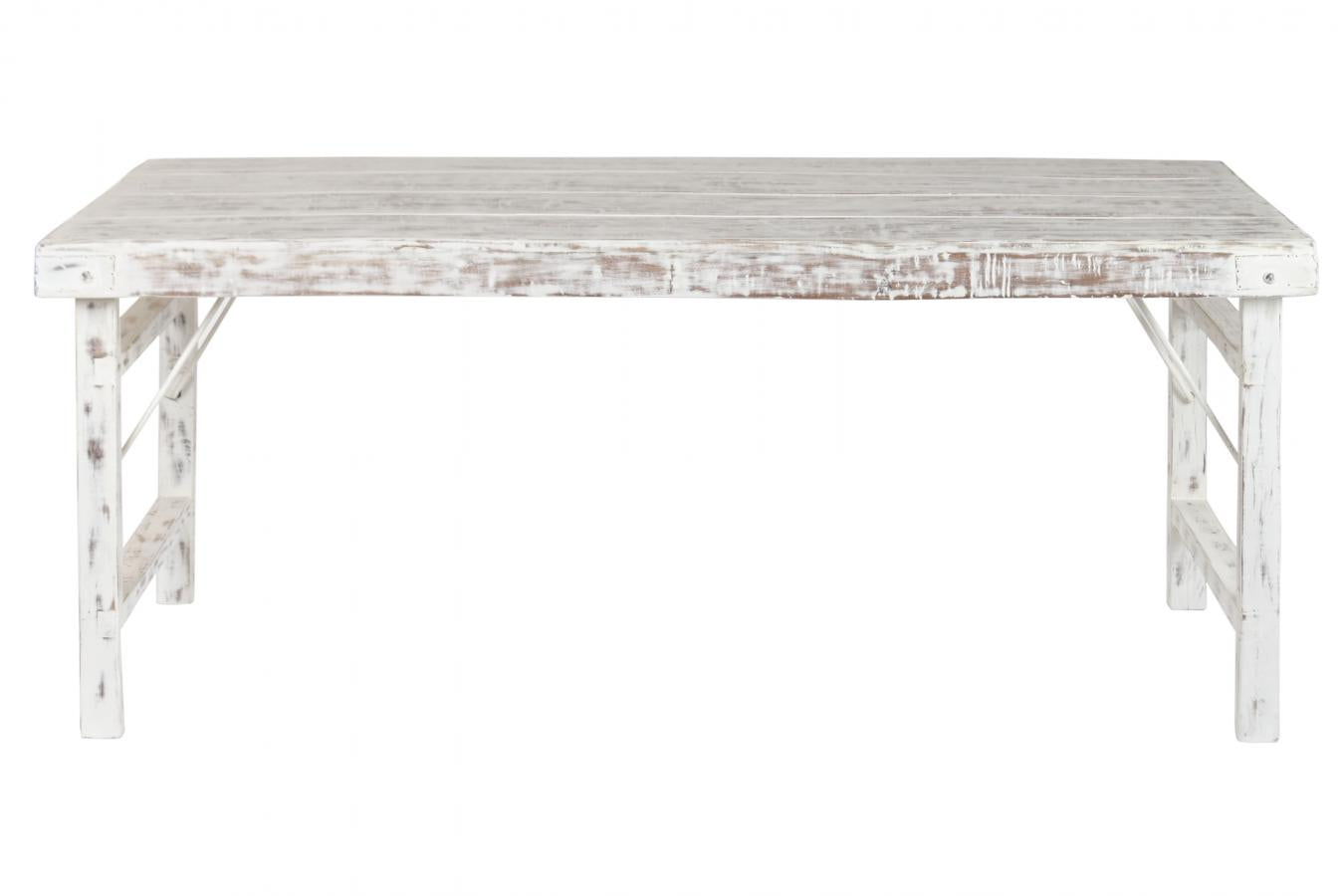 MESA COMEDOR PLEGABLE MADERA RECICLADA 180X90X76 P