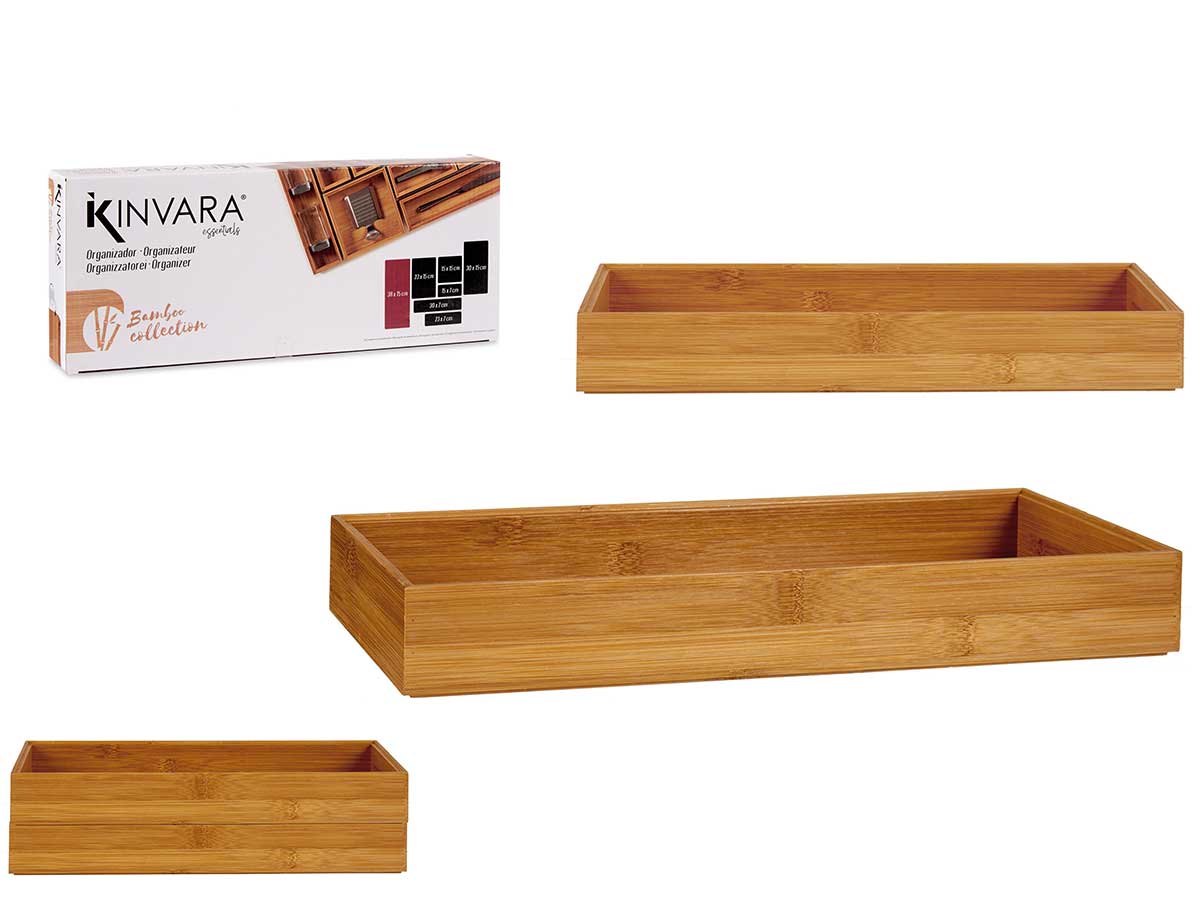 ORGANIZADOR BAMBU APILABLE 38X15CM