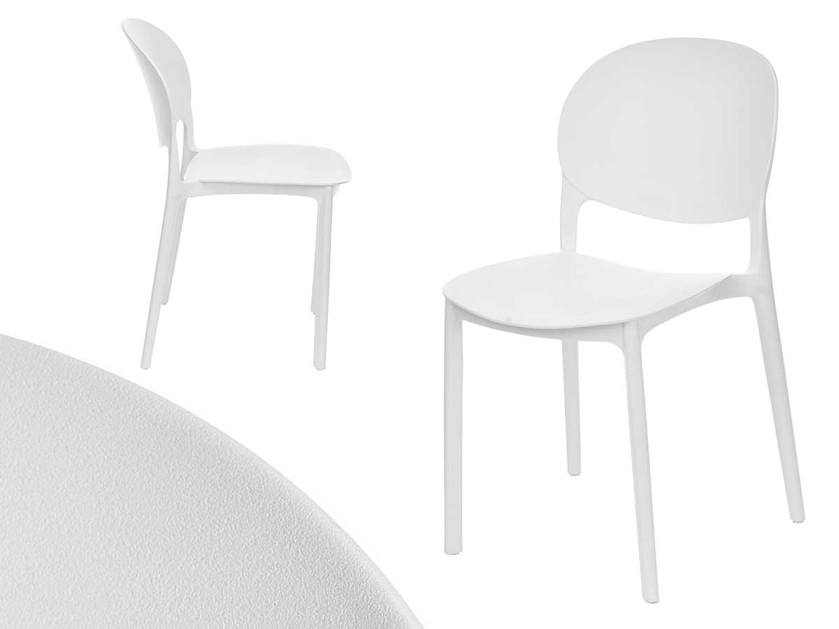 SILLA RESPALDO OVALADO BLANCO