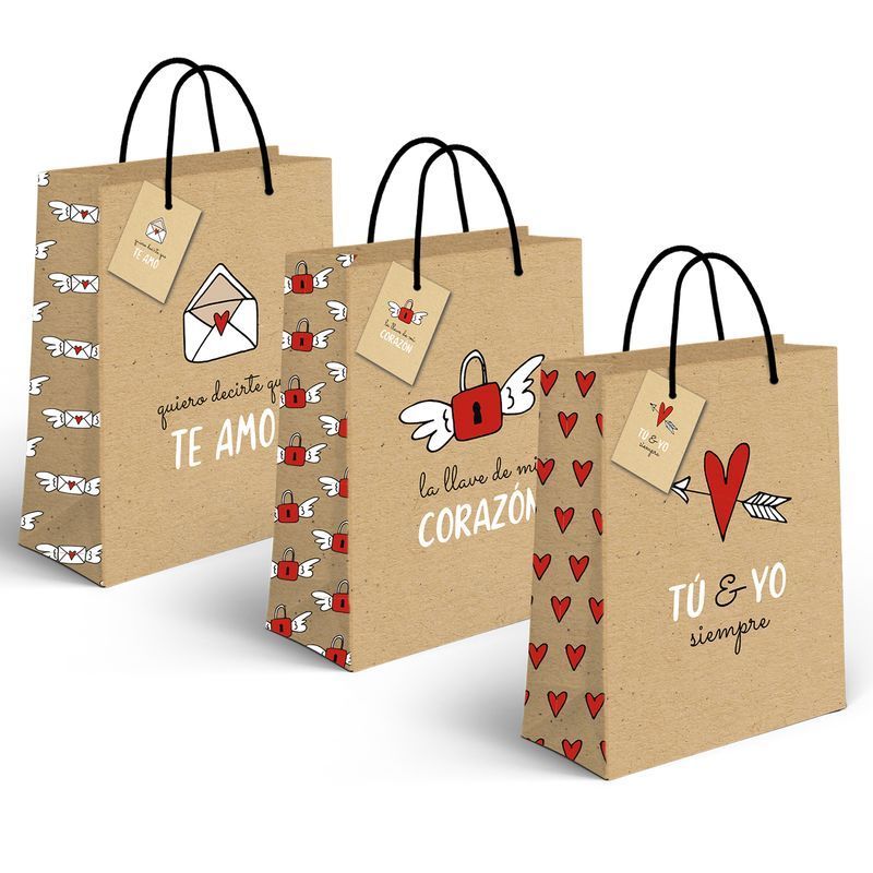BOLSA PAPEL CRAFT XL SAN VALENTÍN