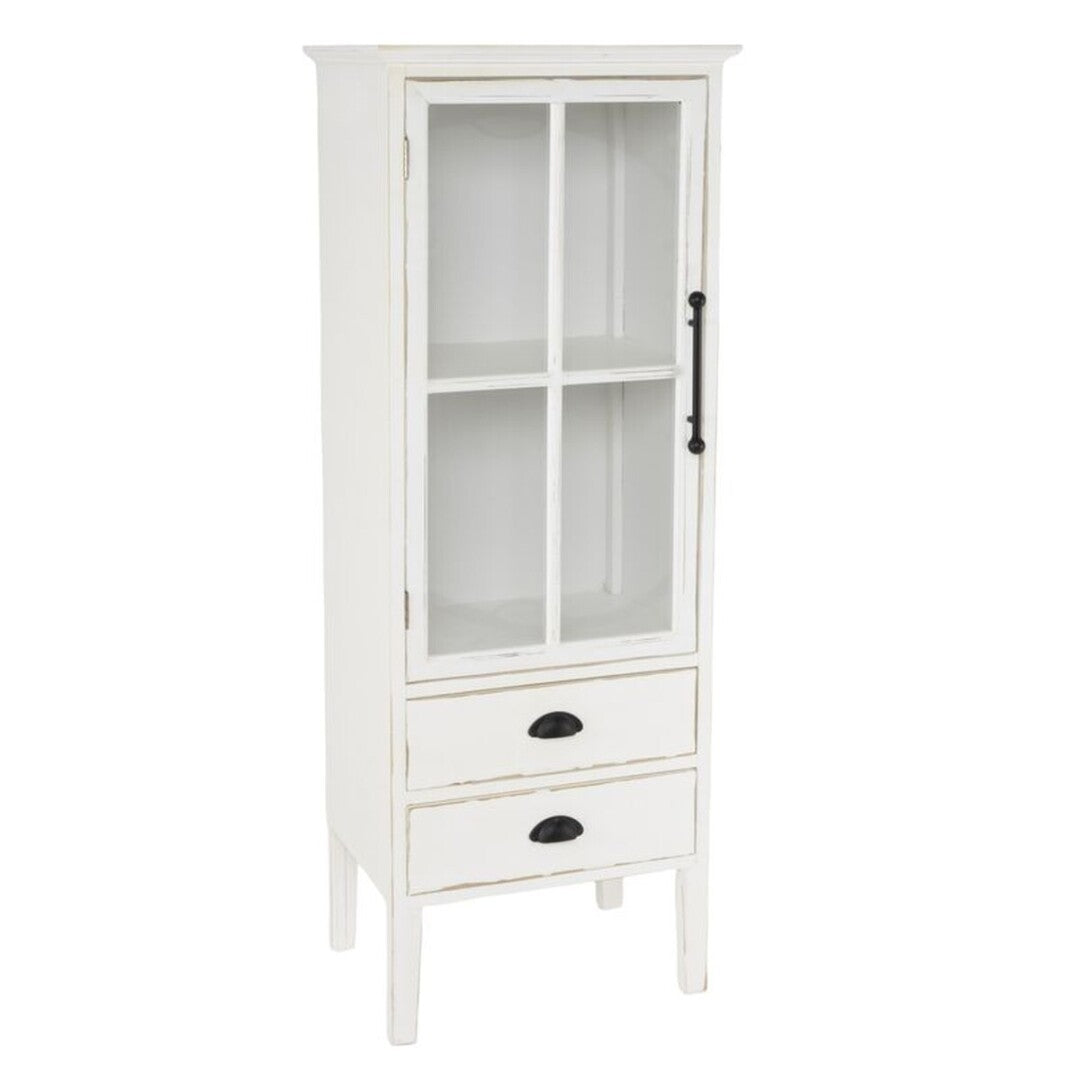 VITRINA 2 CAJONES BLANCO 1 PUERTA