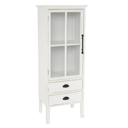 VITRINA 2 CAJONES BLANCO 1 PUERTA